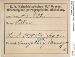 Etiketten zu Silber (NHMW-MIN-Ai522)